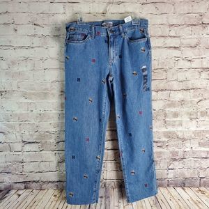Tommy Hilfiger Monogram Embroidered Jeans